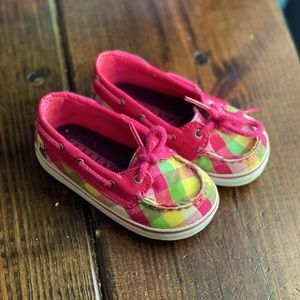Size 4 Sperry Top-Sider Pink/MiltiColor